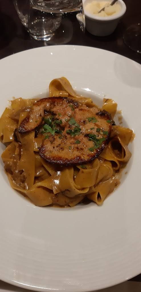 Pappardelle aux cêpes et au foie gras poêlé
